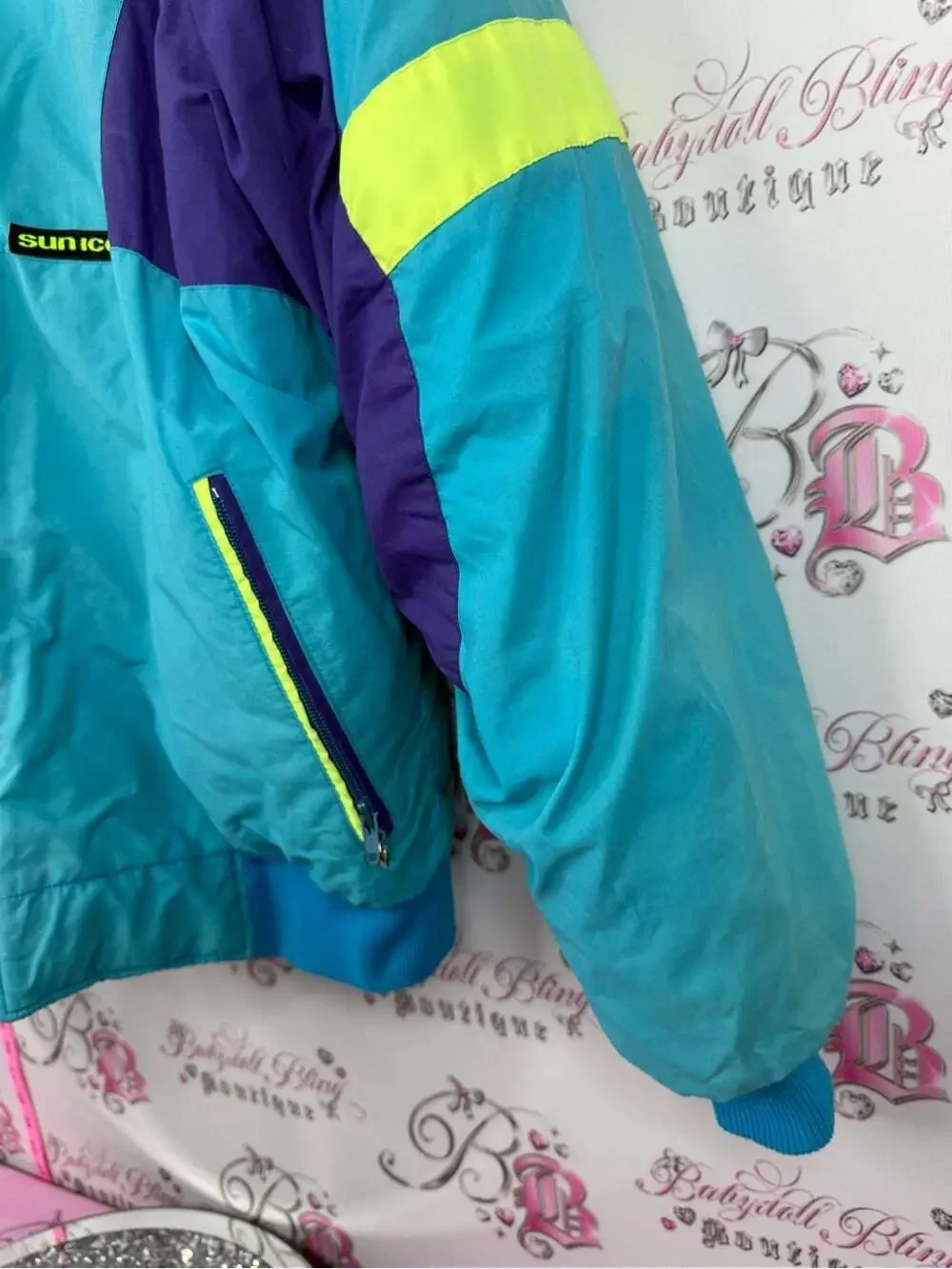 Sunice Teal, Purple & Neon Yellow Ski Jacket